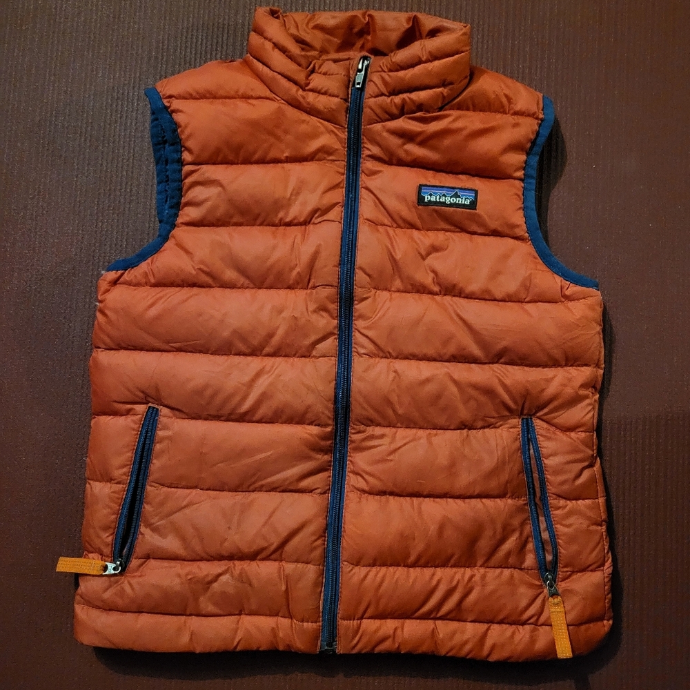 Patagonia orange Puffer Sweater Vest - kids XS